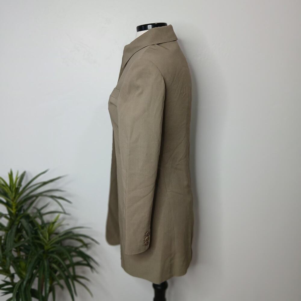 MaxMara Coat Womens Small Taupe Beige Wool Blend Long Jacket Made in Italy Lined - Picture 3 of 14